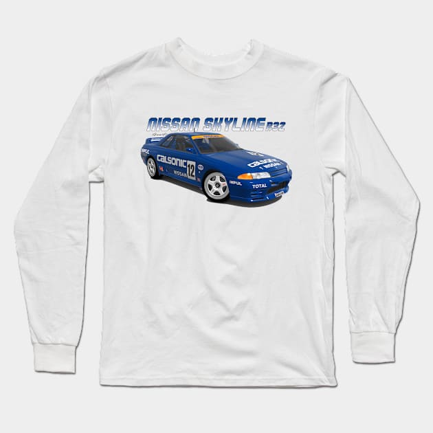 Nissan Skyline GT-R R32 Long Sleeve T-Shirt by PjesusArt